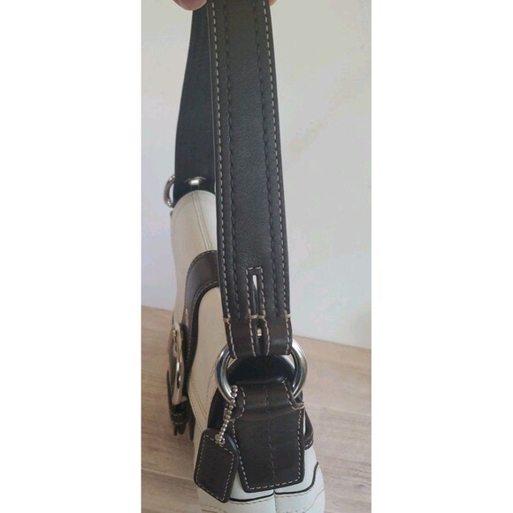 Coach F10909 Winter White Dk Brown Soho Leather Shoulder Bag & Wallet Set 2007 - Picture 13 of 16